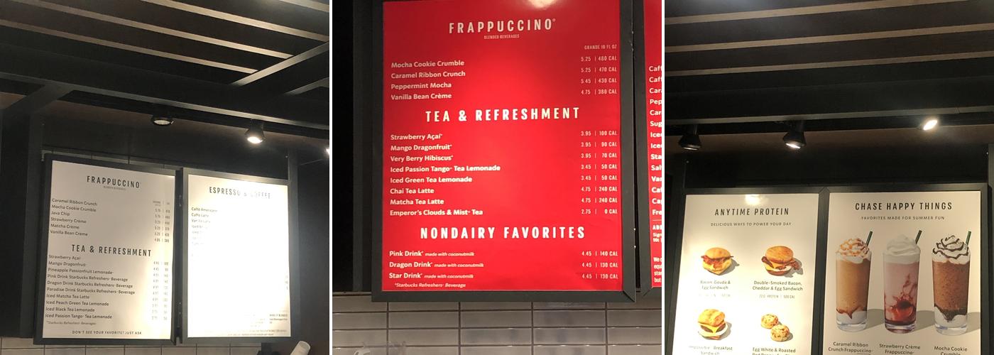 Starbucks Menu