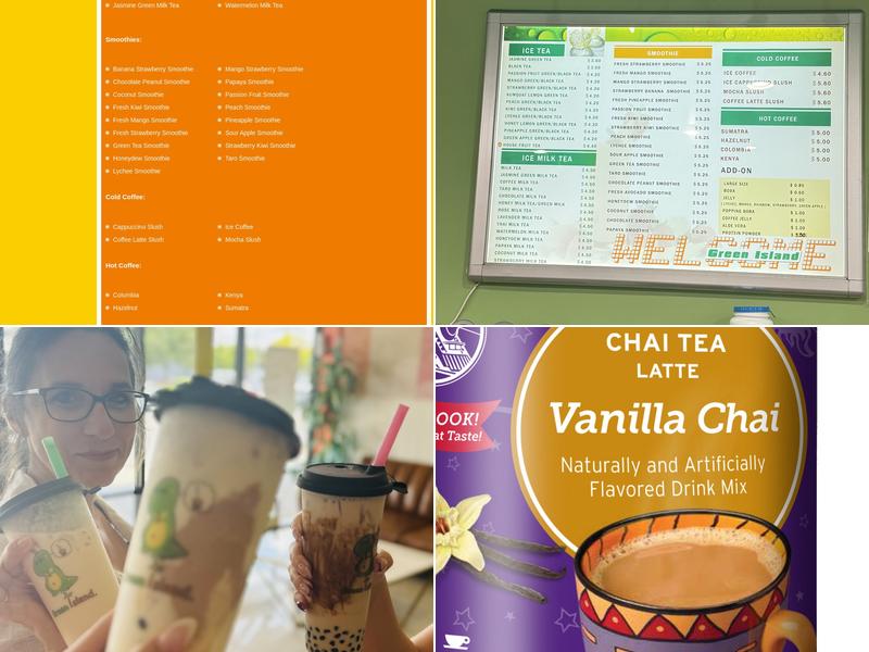 Green Island Frozen Yogurt & Tea Bar Menu