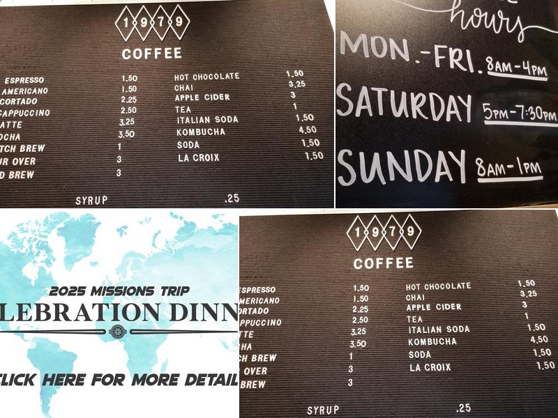 1979 Coffee Menu