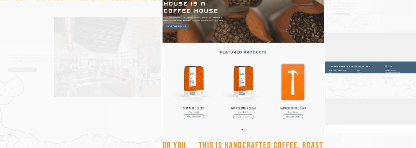 Thomas Hammer Coffee Roasters Menu