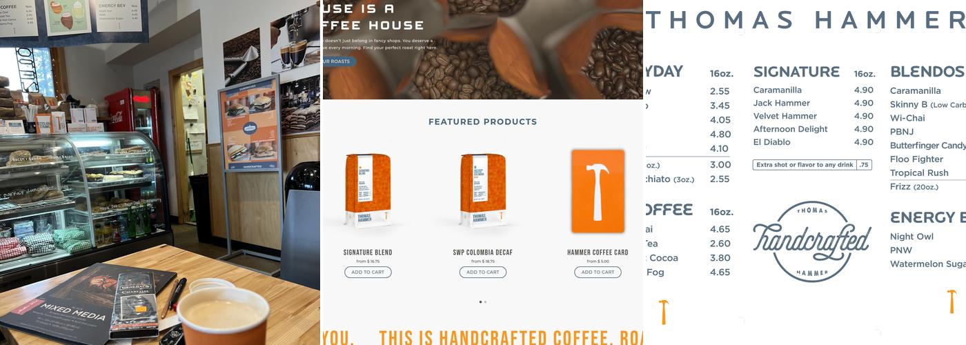 Thomas Hammer Coffee Roasters Menu