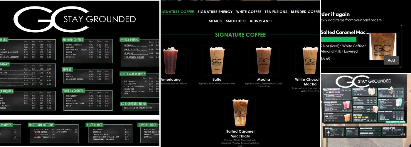Gravity Coffee Menu