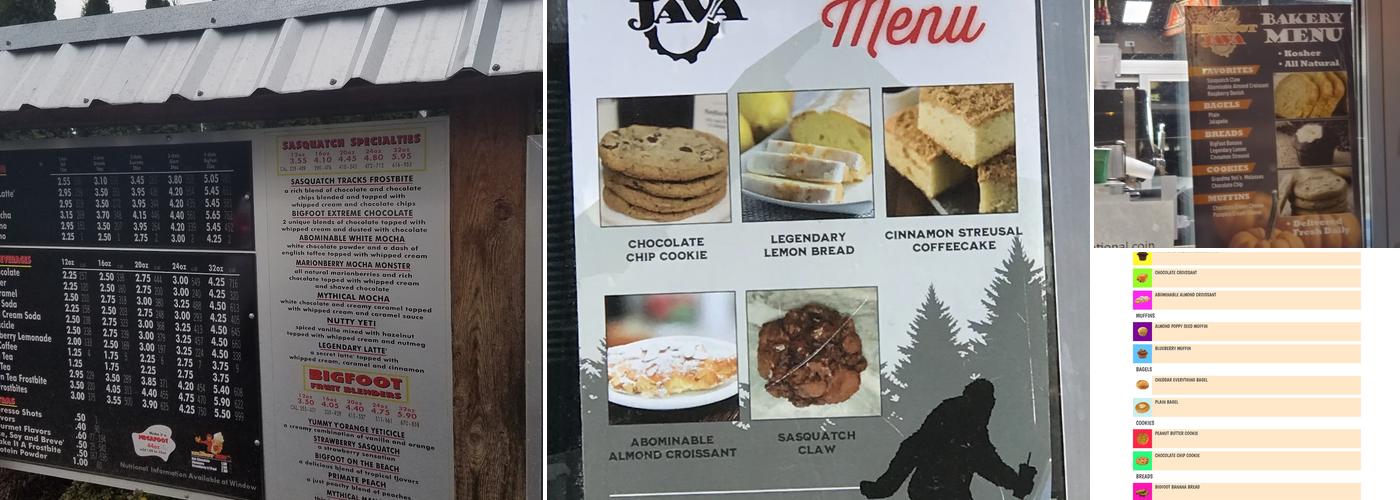 BigFoot Java Menu