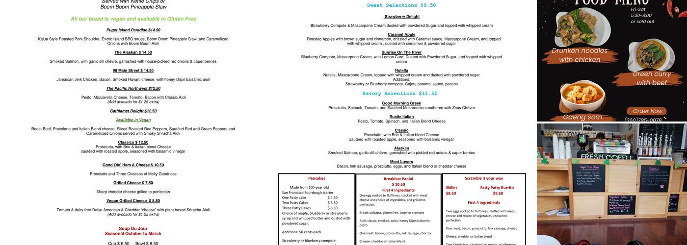 Patty Cakes Cafe & Roasting Menu