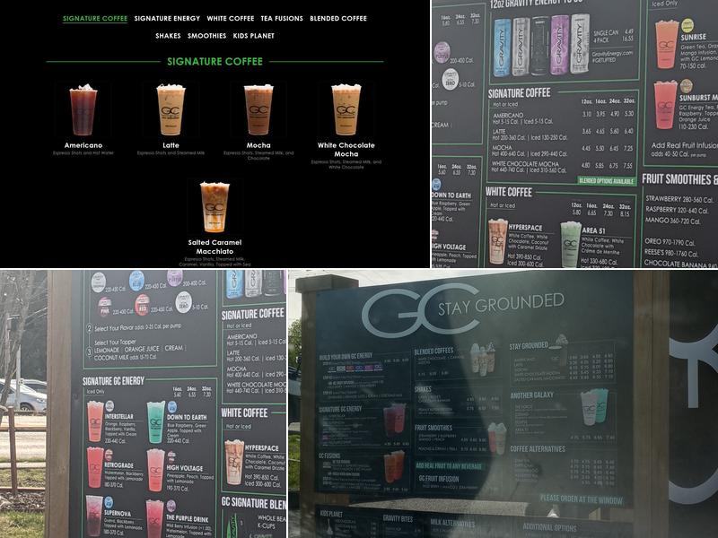 Gravity Coffee Menu