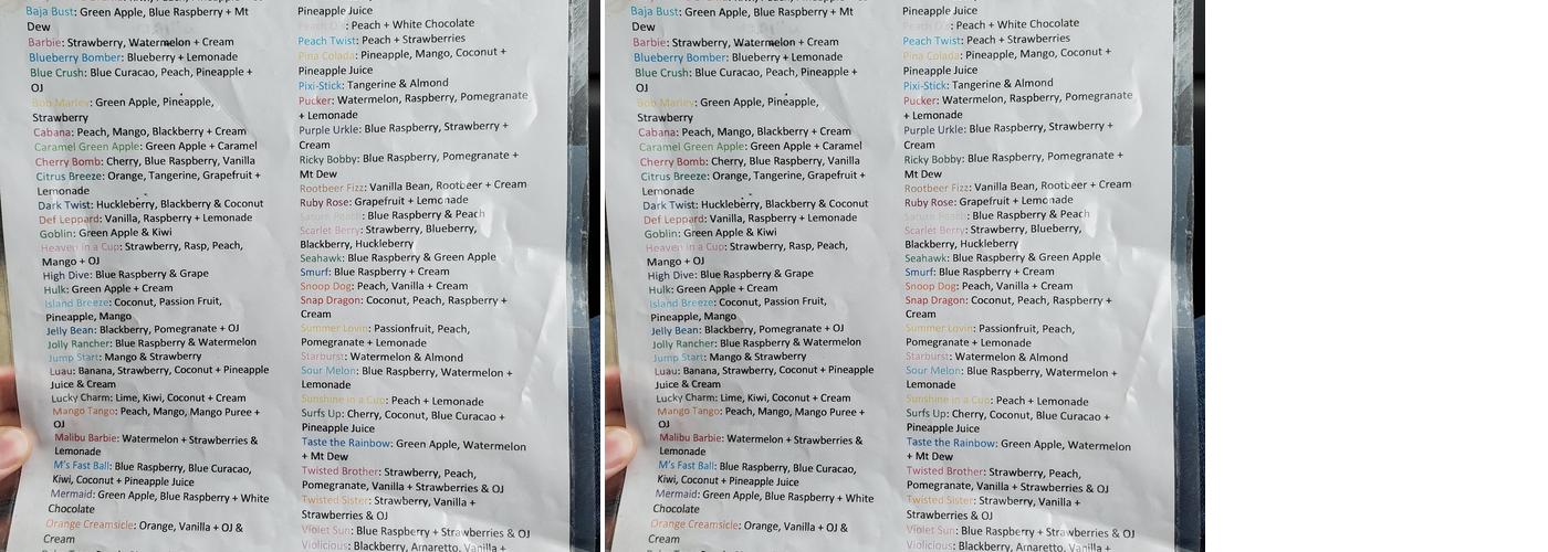 40th Ave Espresso Menu