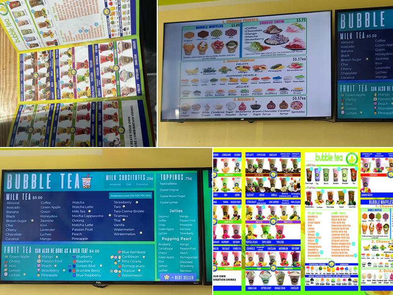 Paradise Smoothie Bubble Tea Coffee Menu