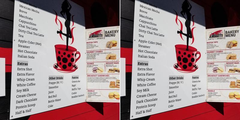 Ladybug Espresso Menu