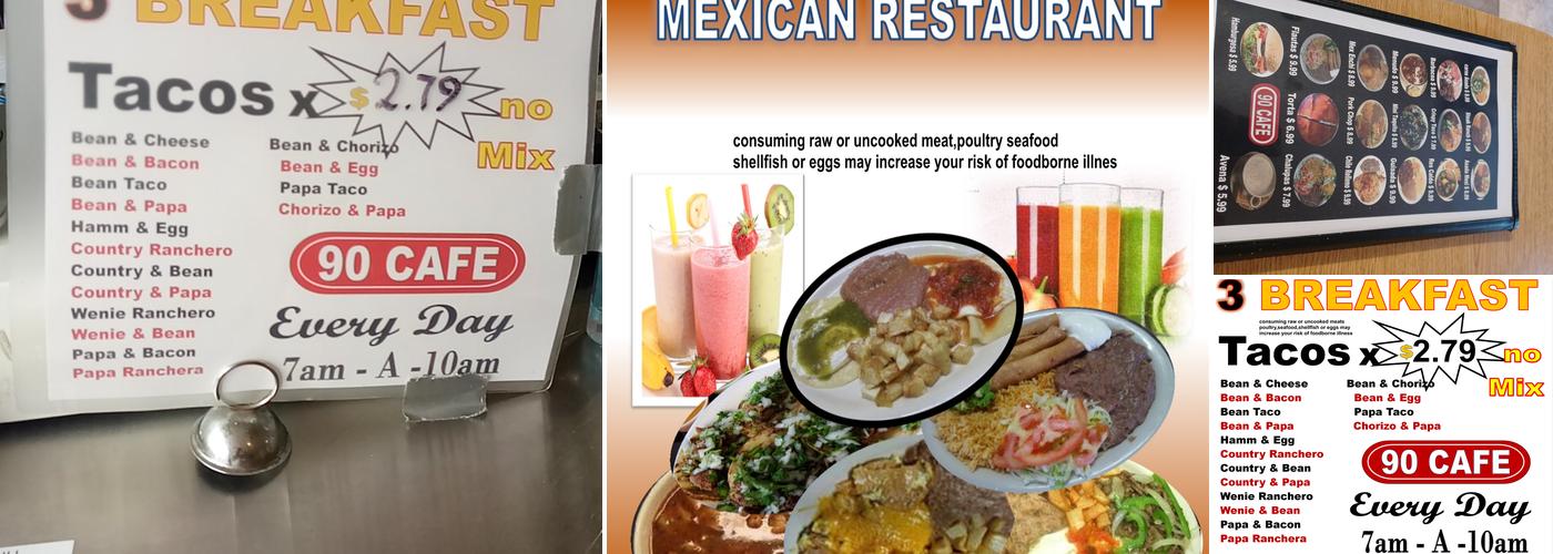 90 Cafe Menu
