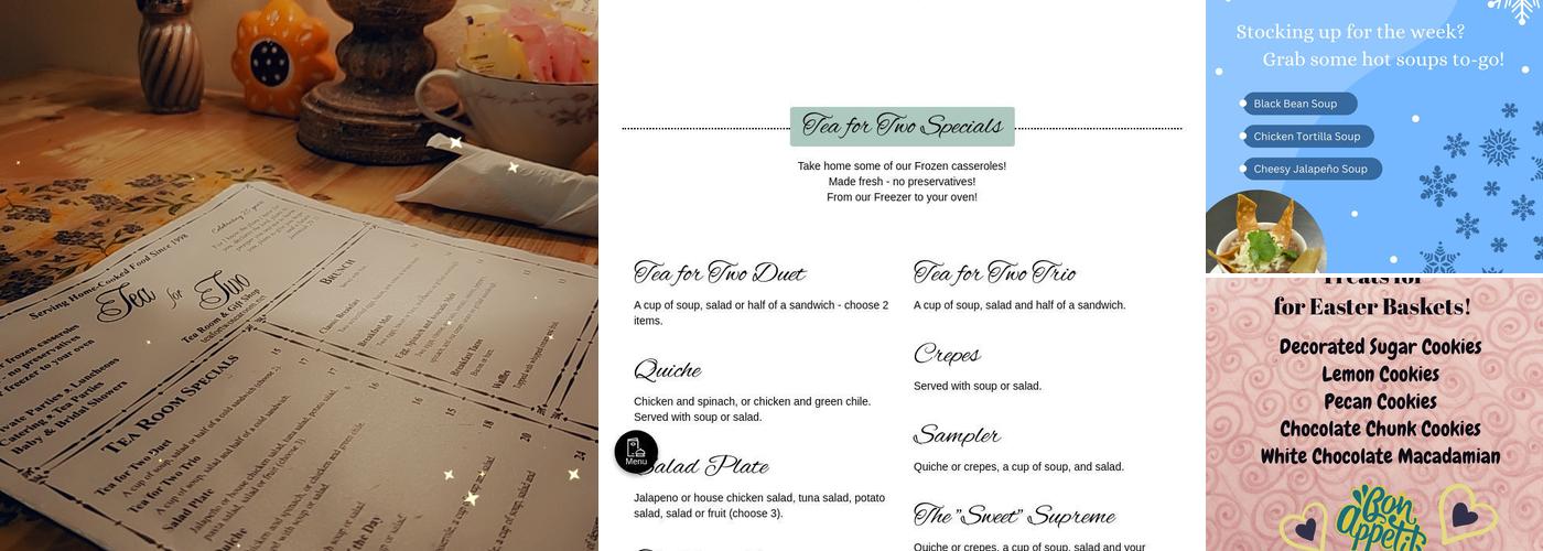 Tea for Two Menu