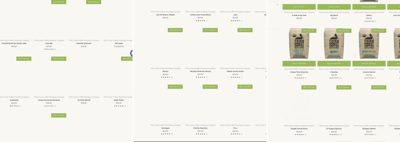 Third Coast Coffee Menu