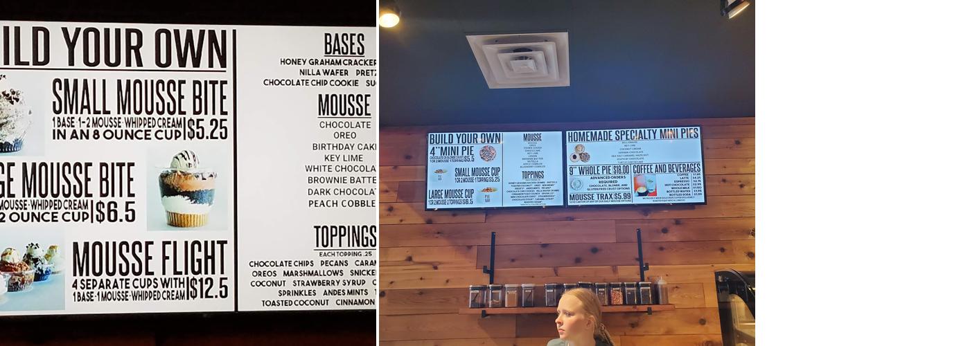 Pie Bar Menu
