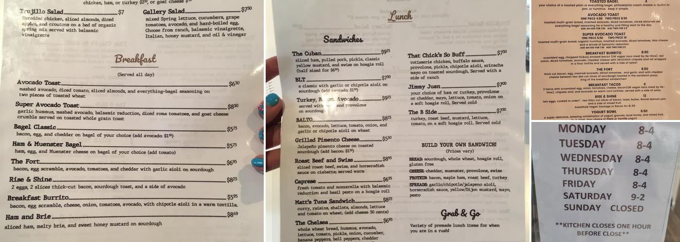 The Loading Dock Menu