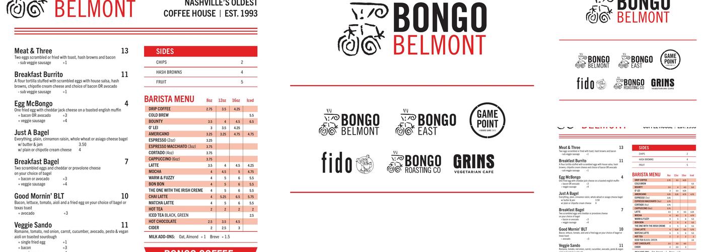 Bongo Java Menu