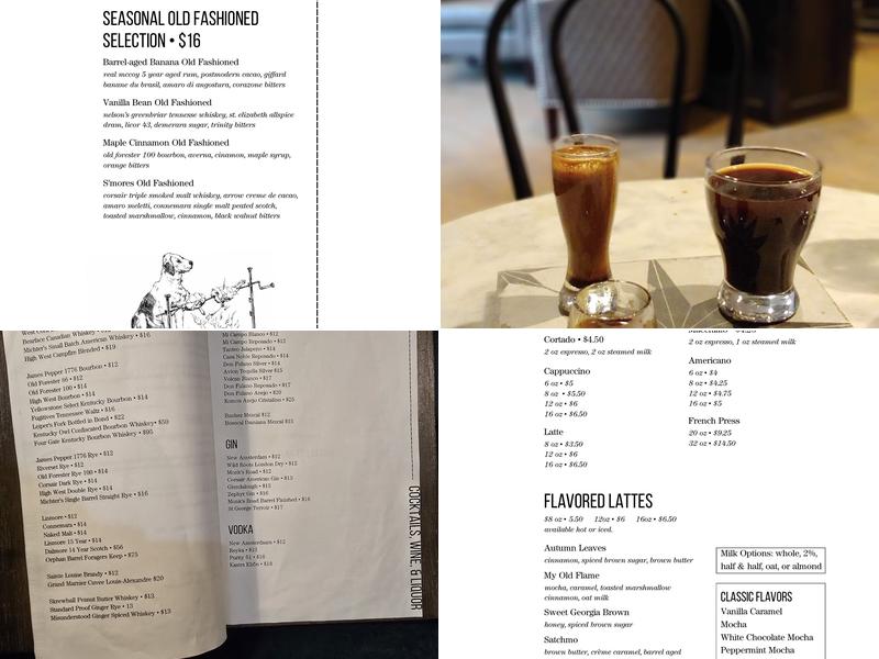 Americano Lounge Menu