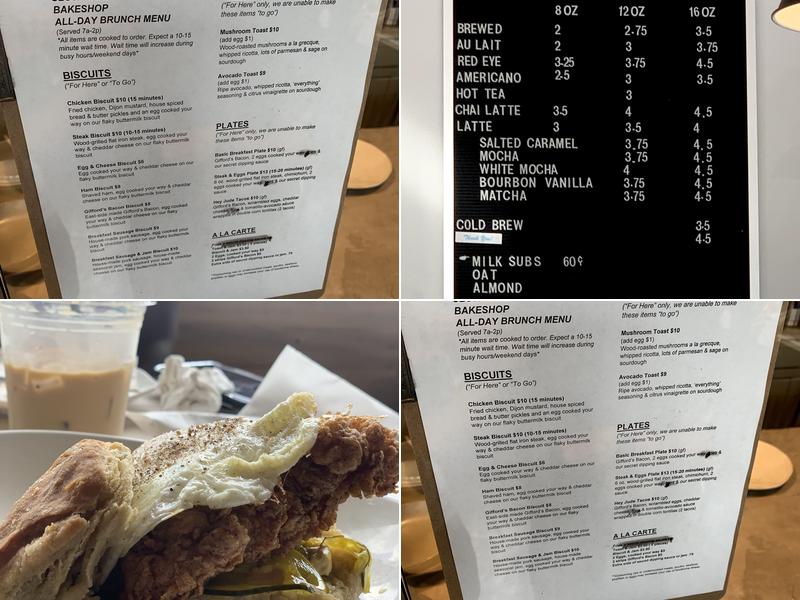 Slow Hand Coffee + Bakeshop Menu