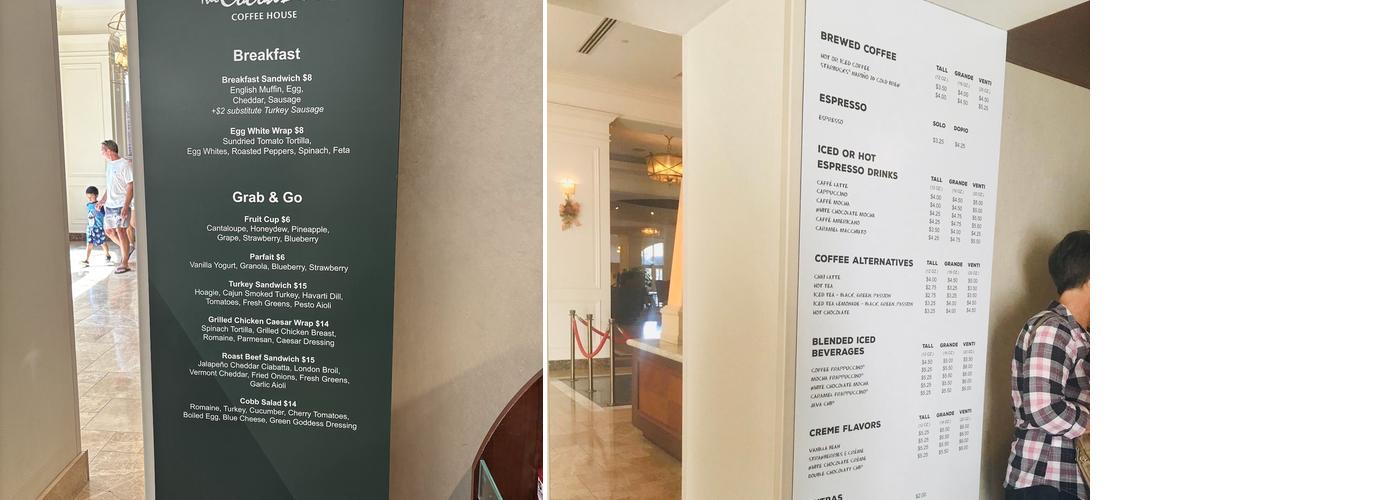 Cocoa Bean Menu