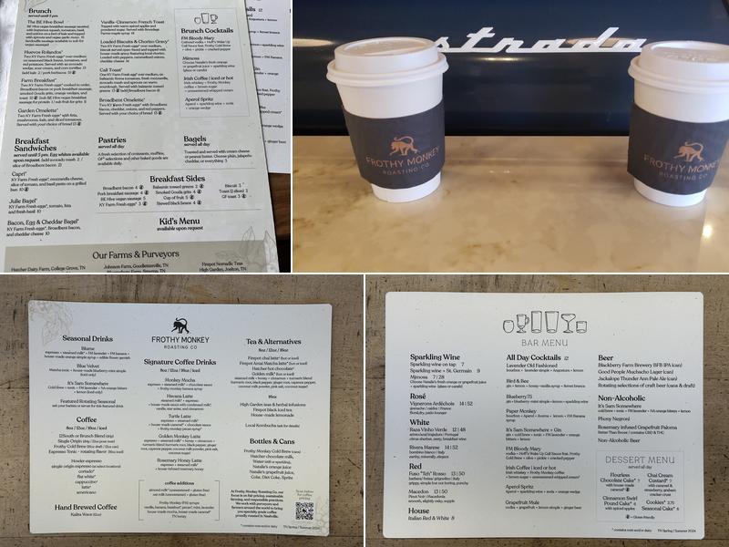 Frothy Monkey Menu