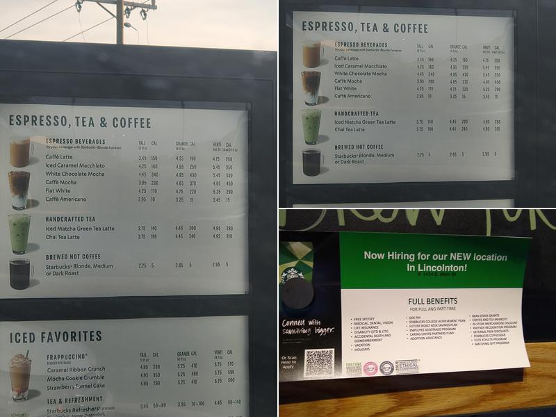Starbucks Menu