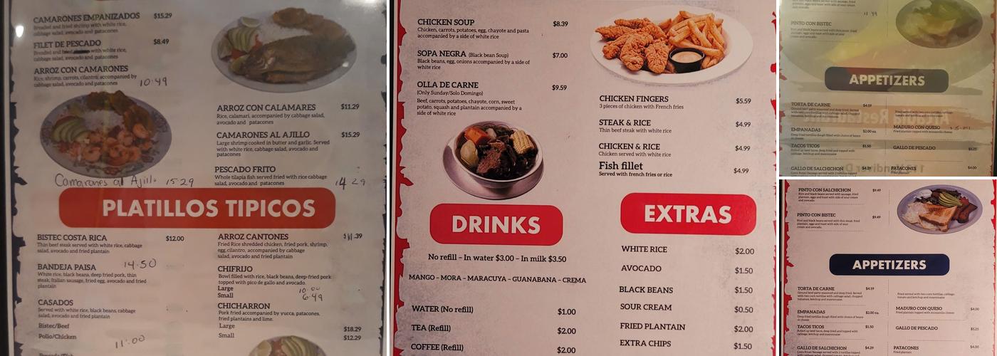 Arcadia Restaurant Menu