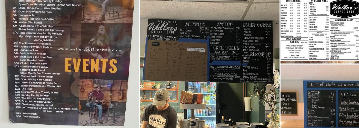 Waller's Coffee Shop Menu