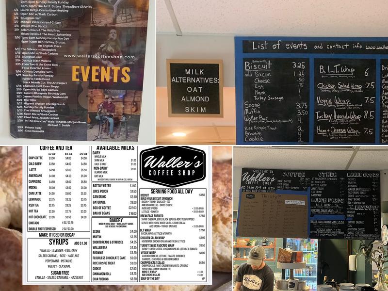 Waller's Coffee Shop Menu