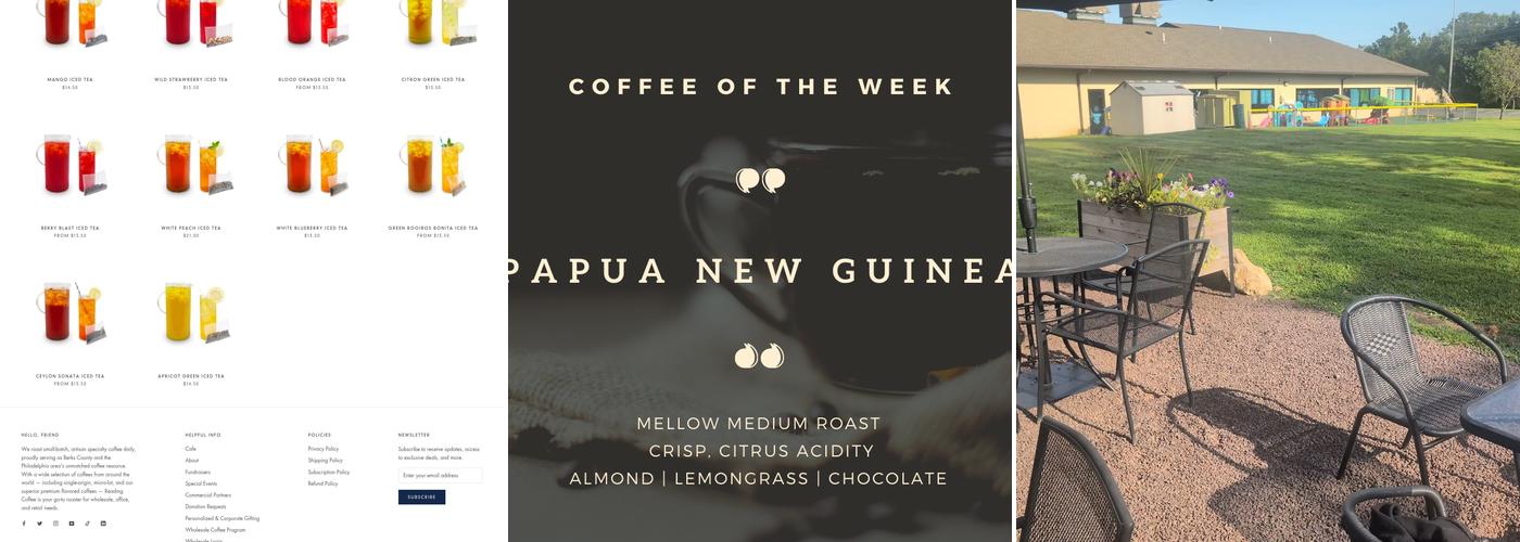 Reading Coffee Company Menu