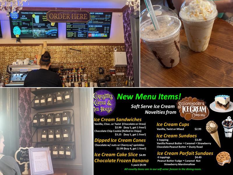 Curiosities Coffee and Ice House Menu