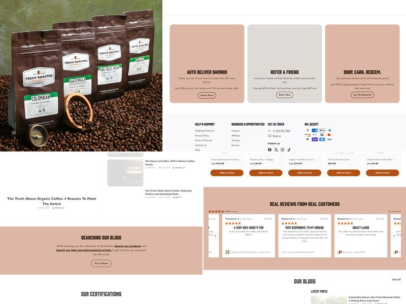 Fresh Roasted Coffee LLC Menu