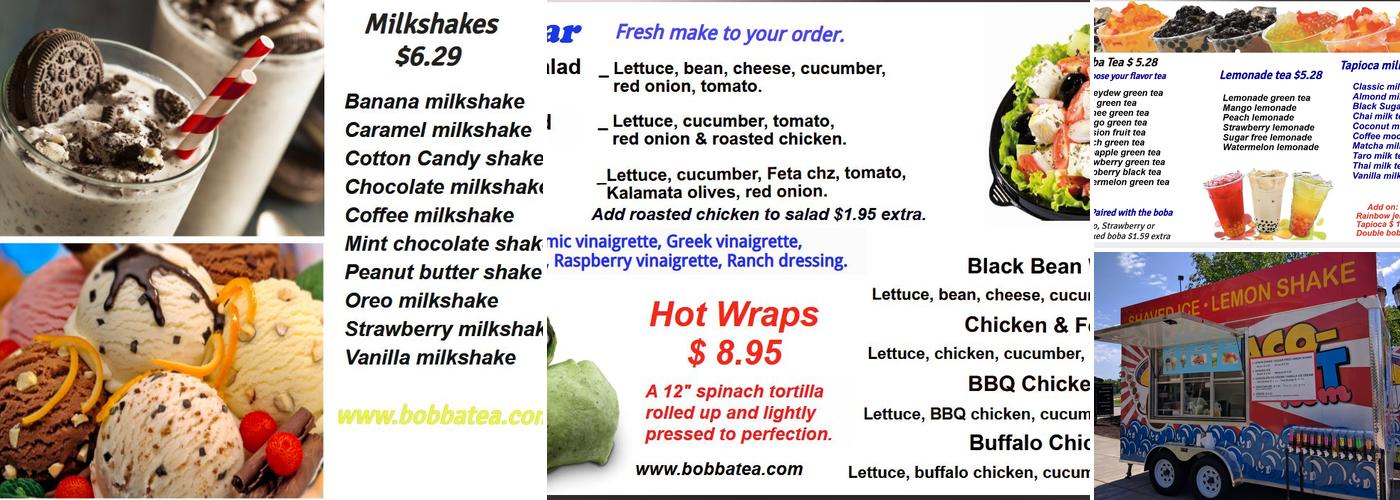 BOBBA Menu