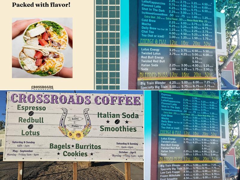 Crossroads Coffee Menu