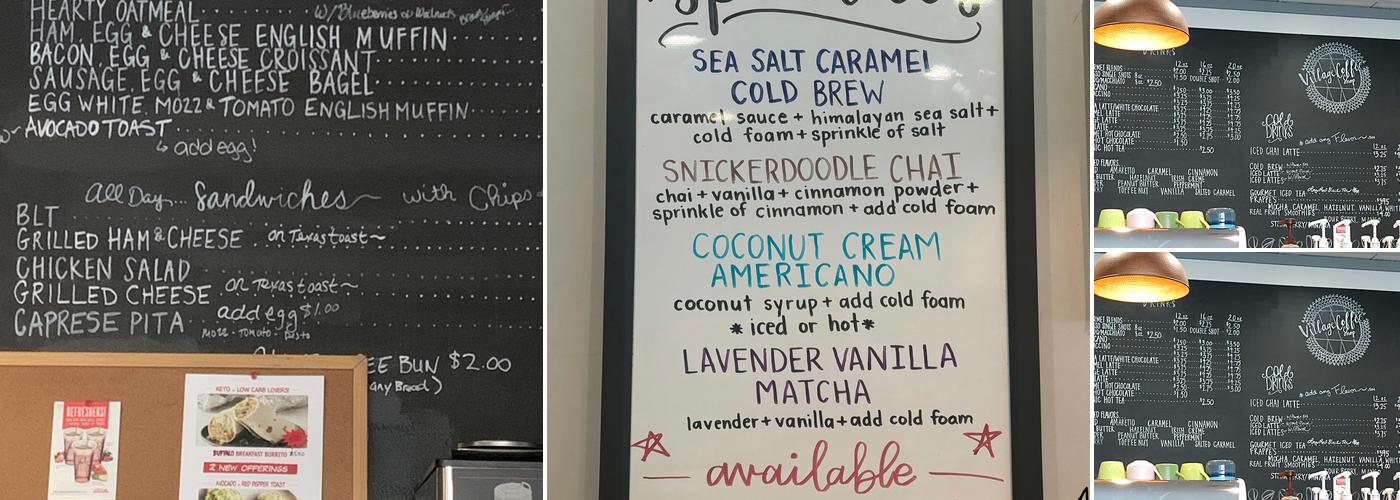 Village Coffee Shop Menu