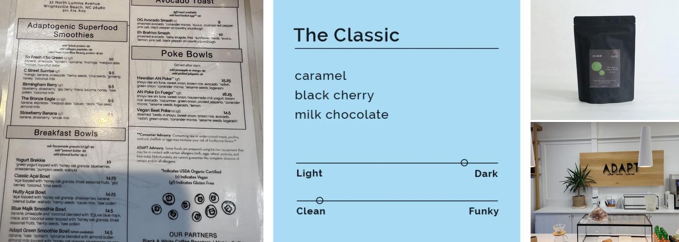 Adapt Kitchen and Juice Bar Menu