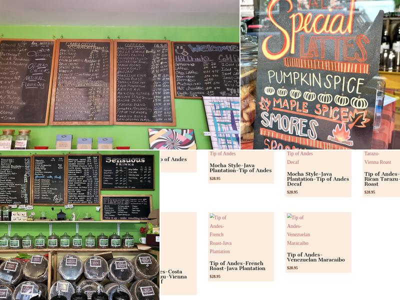 Sensuous Bean of Columbus Ave Menu