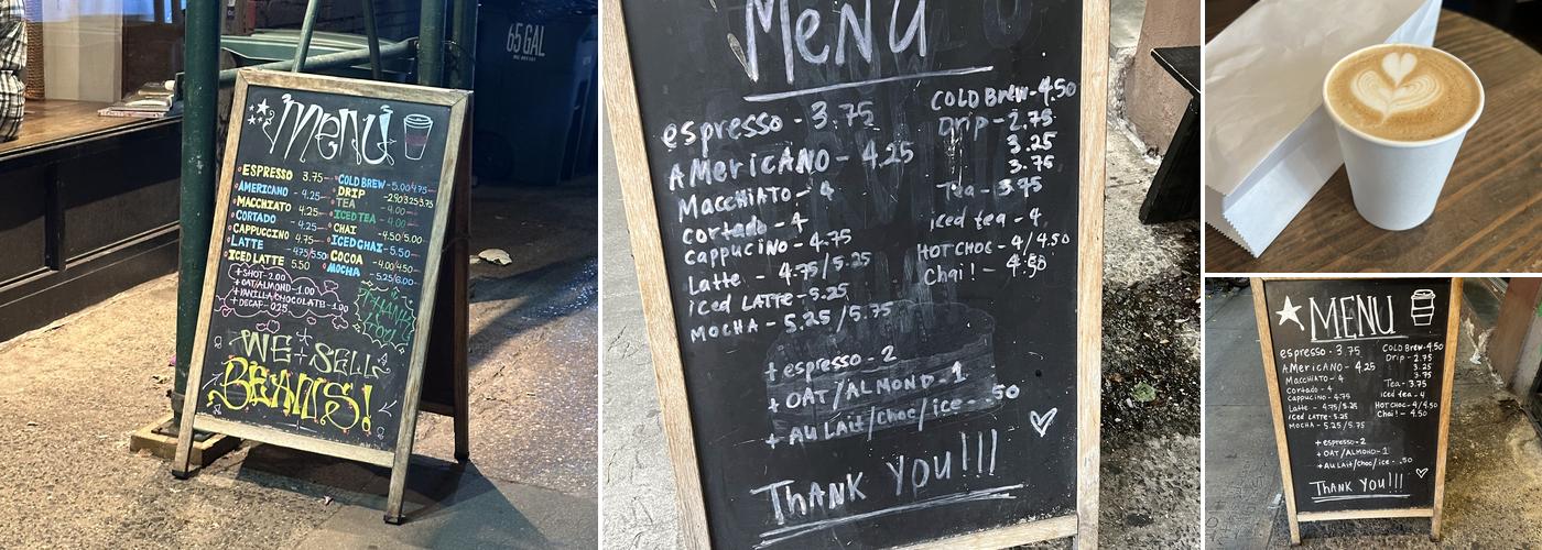 Third Rail Coffee Menu