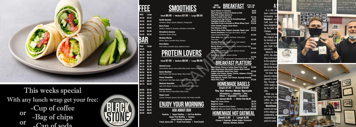 Blackstone Coffee Roaster Menu