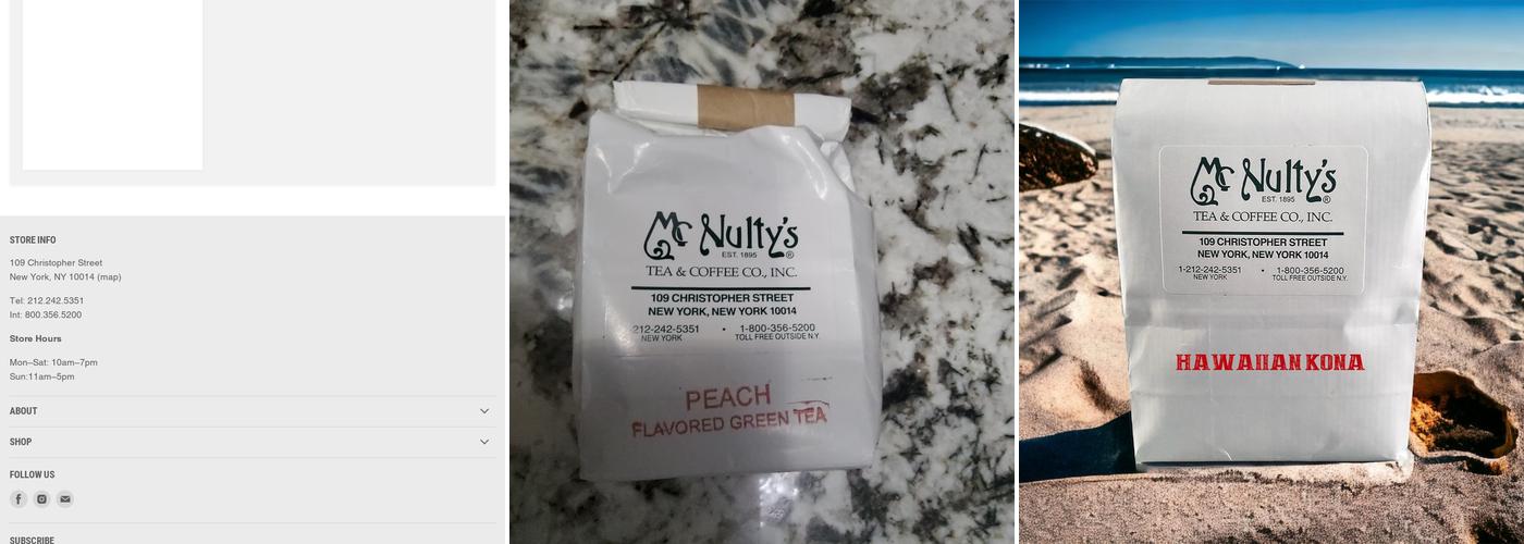 McNulty's Tea & Coffee Co Menu