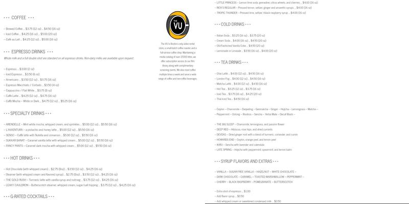 The VU Menu