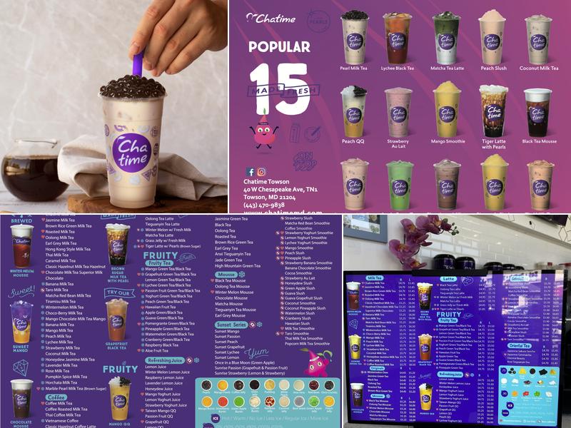Chatime WhiteMarsh @ The Avenue Menu
