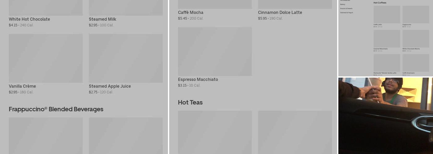 Starbucks Coffee Company Menu