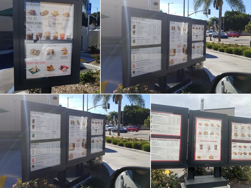 Starbucks Drive-thru Menu