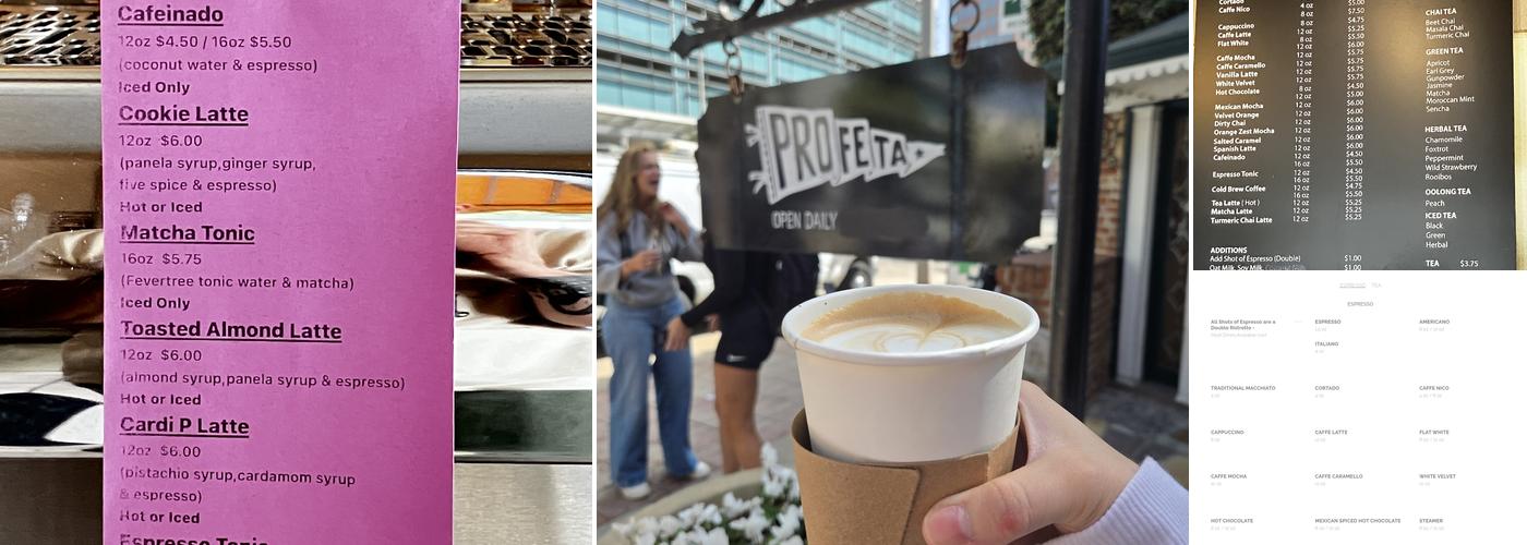 Espresso Profeta Menu