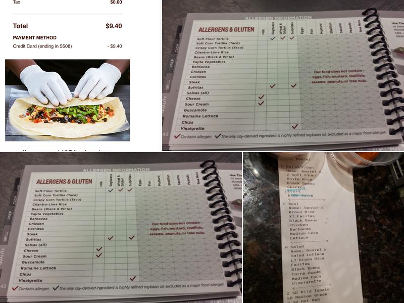 Chipotle Mexican Grill Menu