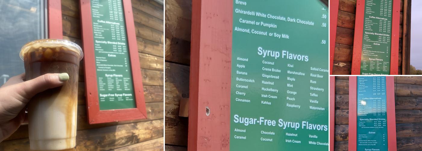 Coffee Creek Espresso Menu