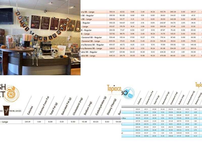 Tapioca Express Menu