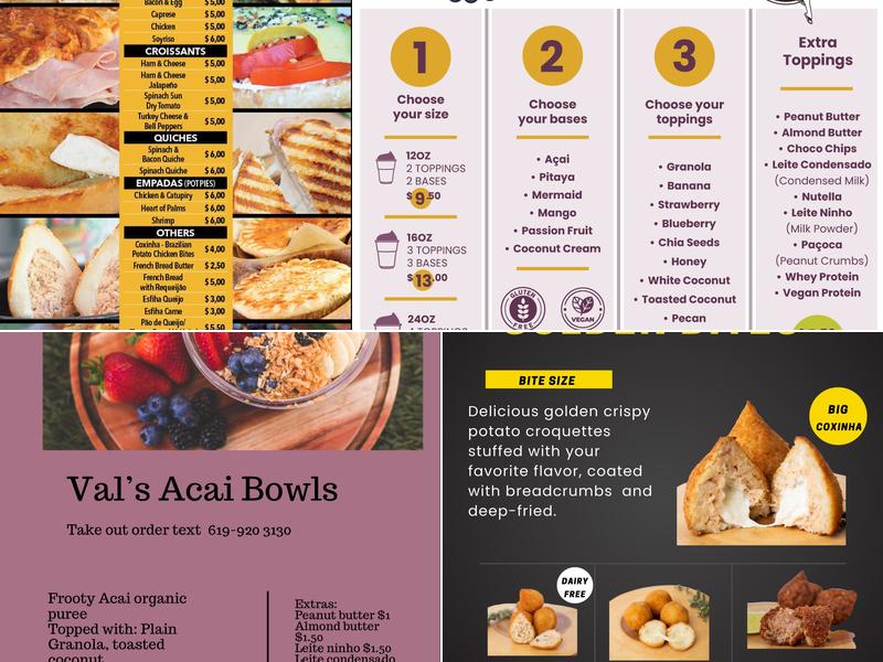 Val's Coffee Corner Menu