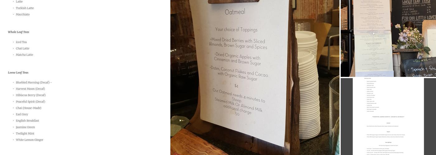 Kettle & Stone Menu