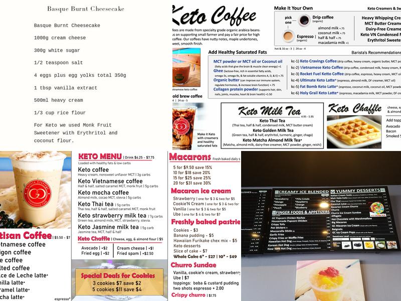 GuilTea Cravings Menu