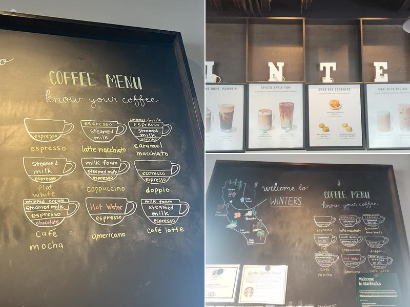 Starbucks Menu