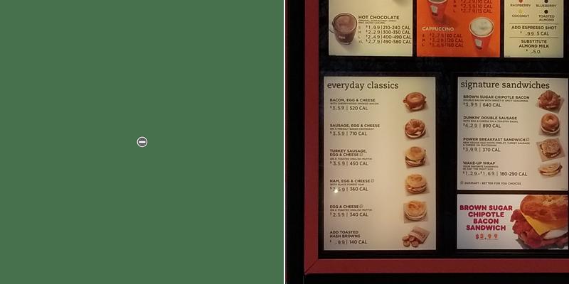 Dunkin' Menu
